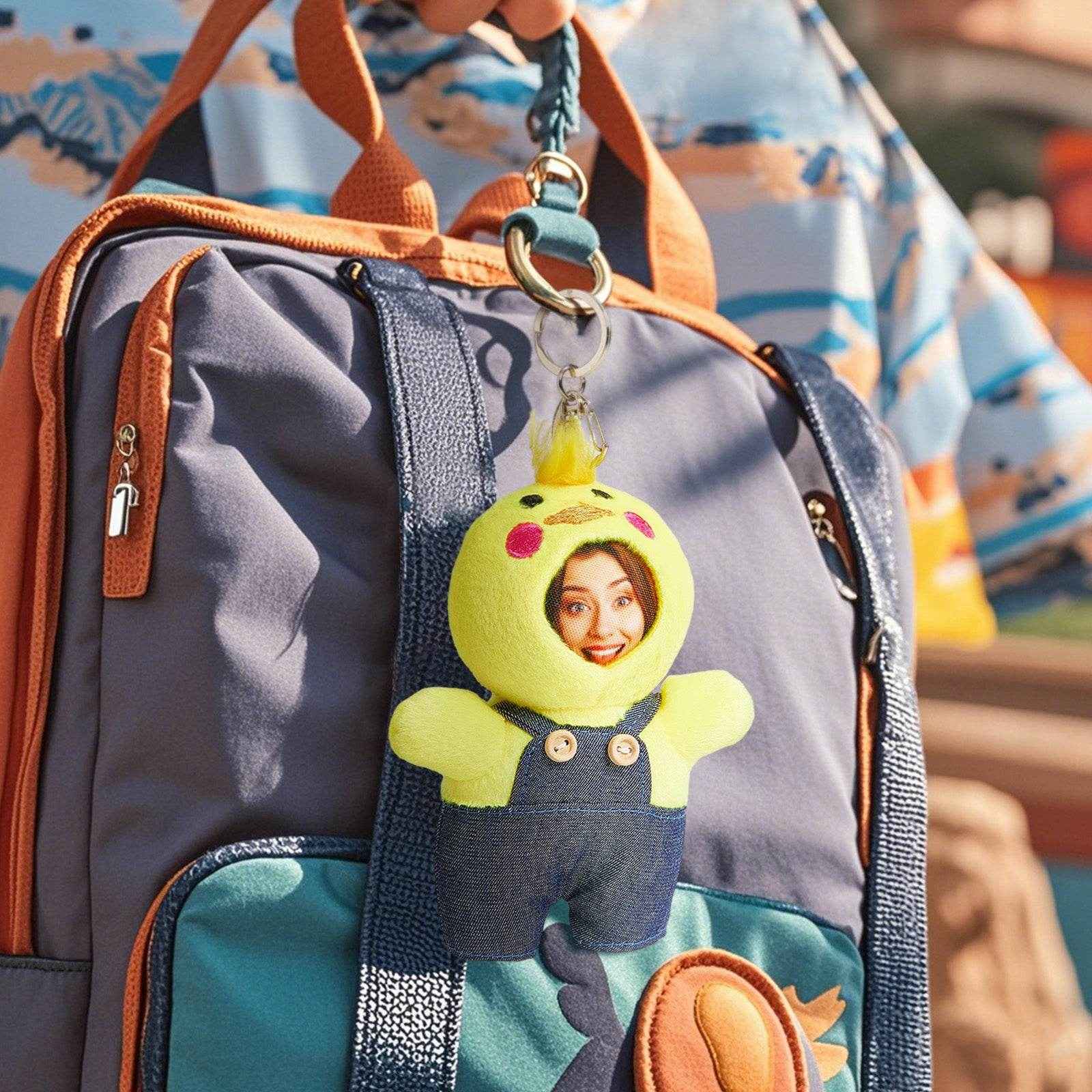 Custom Face on Plush Animal Keychain – Unique 3D Personalized Gift - Customise Now