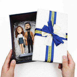 Custom Wedding Bobblehead – Bride Holding Groom Hostage with Tape - Customise Now