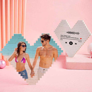 Personalized Heart Brick Puzzle – Custom Photo Block for Couples & Gifts - Customise Now