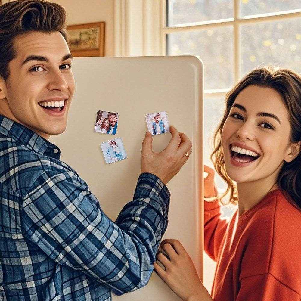Personalized Fridge Magnets – Custom Acrylic Photo Squares - Customise Now