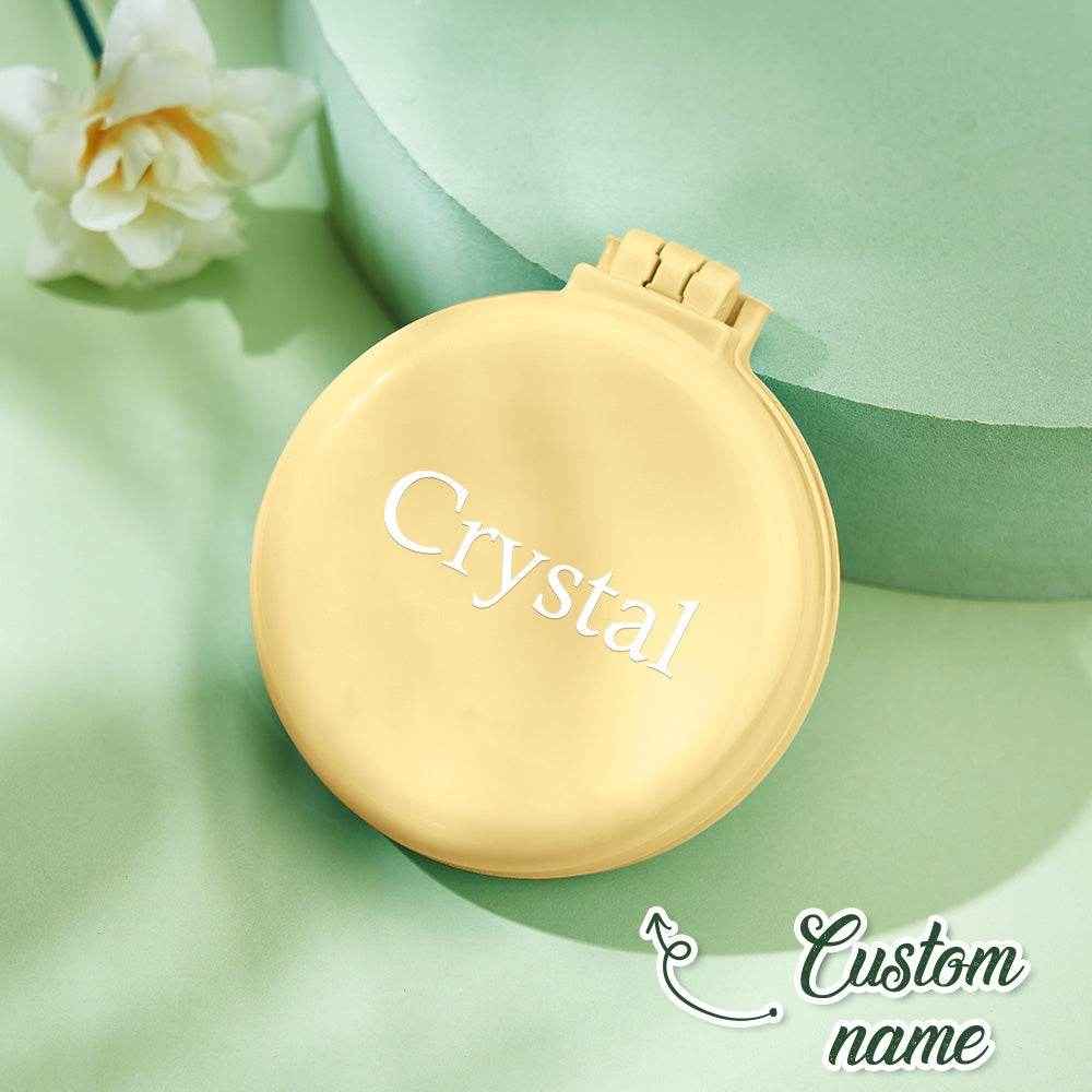 Personalized Cushion Mirror Comb – Custom Foldable Mirror with Name - Customise Now