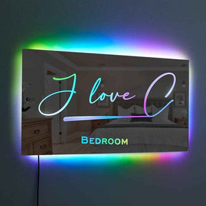 Personalized Name Mirror – Custom Light-Up LED Mirror - Customise Now