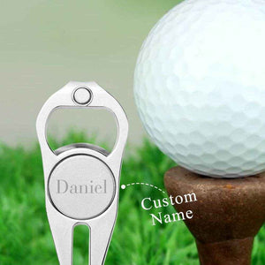 Custom Name Golf Ball Marker & Bottle Opener – Personalized Multipurpose Golf Divot Tool - Customise Now