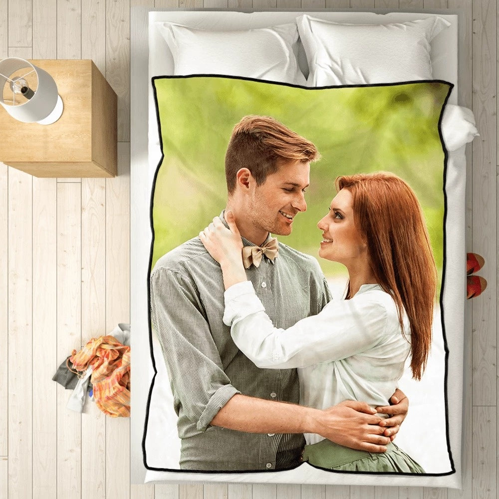 Personalized Picture Blanket – 100% Custom Photo Fleece Throw Blanket