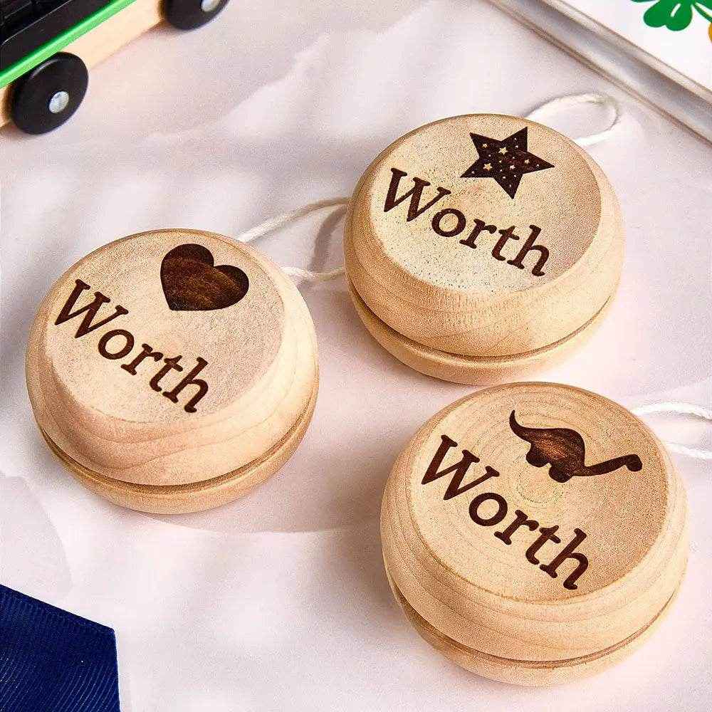 Personalized Wooden Yoyo – Engraved Name Educational Toy - Customise Now
