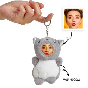 Custom Face on Plush Animal Keychain – Unique 3D Personalized Gift - Customise Now