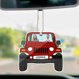 Personalized Off-Road Car Photo Hanging Ornament – Double-Sided - Customise Now