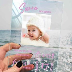 Personalized Baby Birthday Photo Plaque – Custom Keepsake Gift - Customise Now