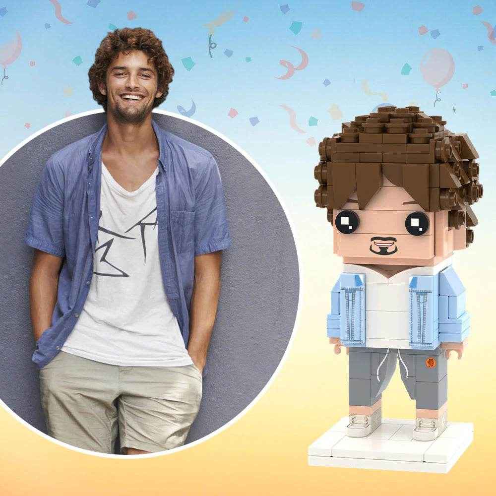 Custom 3D Brick Figure – Personalized Photo Block Toy | DIY Mini Brick Model - Customise Now