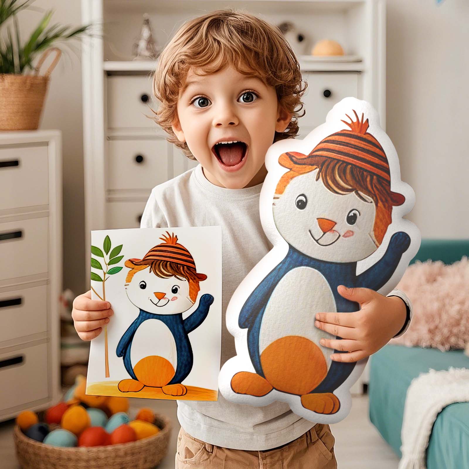 Custom Kids’ Drawing Sound Plush – Personalized Plush Toy from Artwork