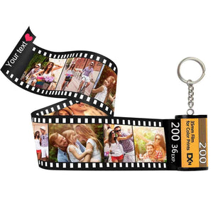 Retro Film Roll Keychain – Custom Picture Keychain for Special Memories - Customise Now