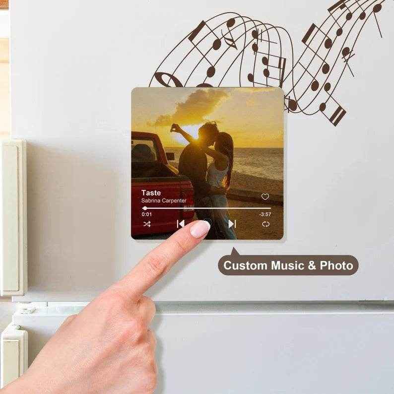 FridgeBeats Custom Magnet – Personalized Music & Photo with Bluetooth - Customise Now
