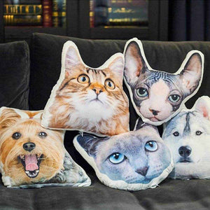 Pet Shaped Pillow – Personalized Gift for Cat & Dog Lovers - Customise Now