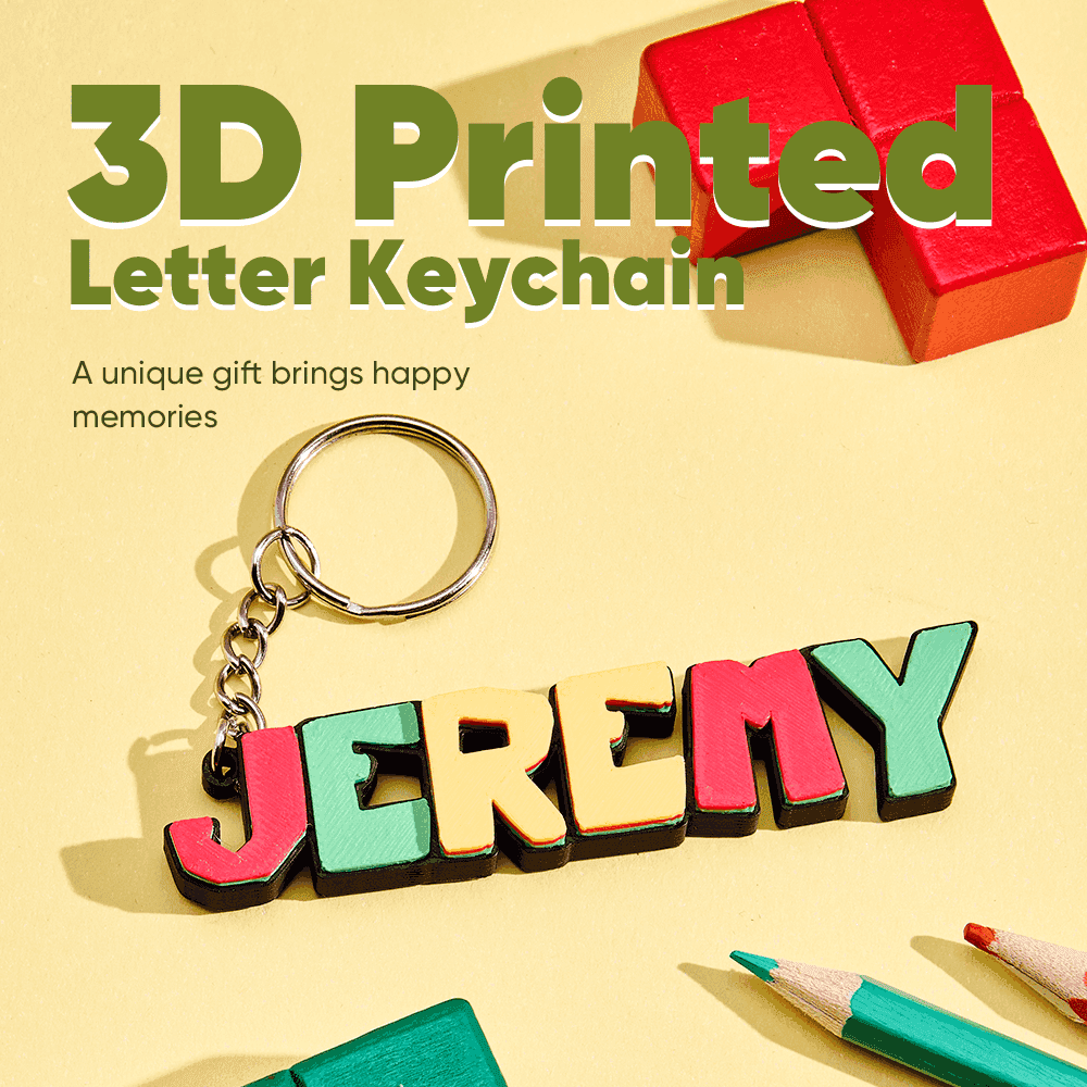 3D Cartoon Keyring with Name Plate – Custom Personalized Keychain - Customise Now