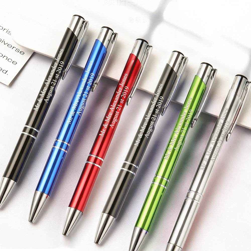 Personalized Metallic Name Pens – Set of 12 Custom Office Pens - Customise Now