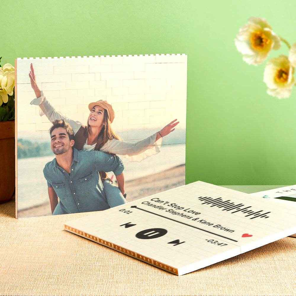 Personalized Horizontal Rectangle Photo Brick – Custom Building Block Gift - Customise Now