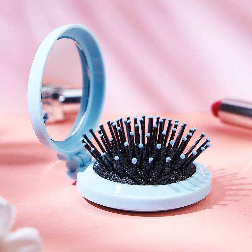 Personalized Cushion Mirror Comb – Custom Foldable Mirror with Name - Customise Now