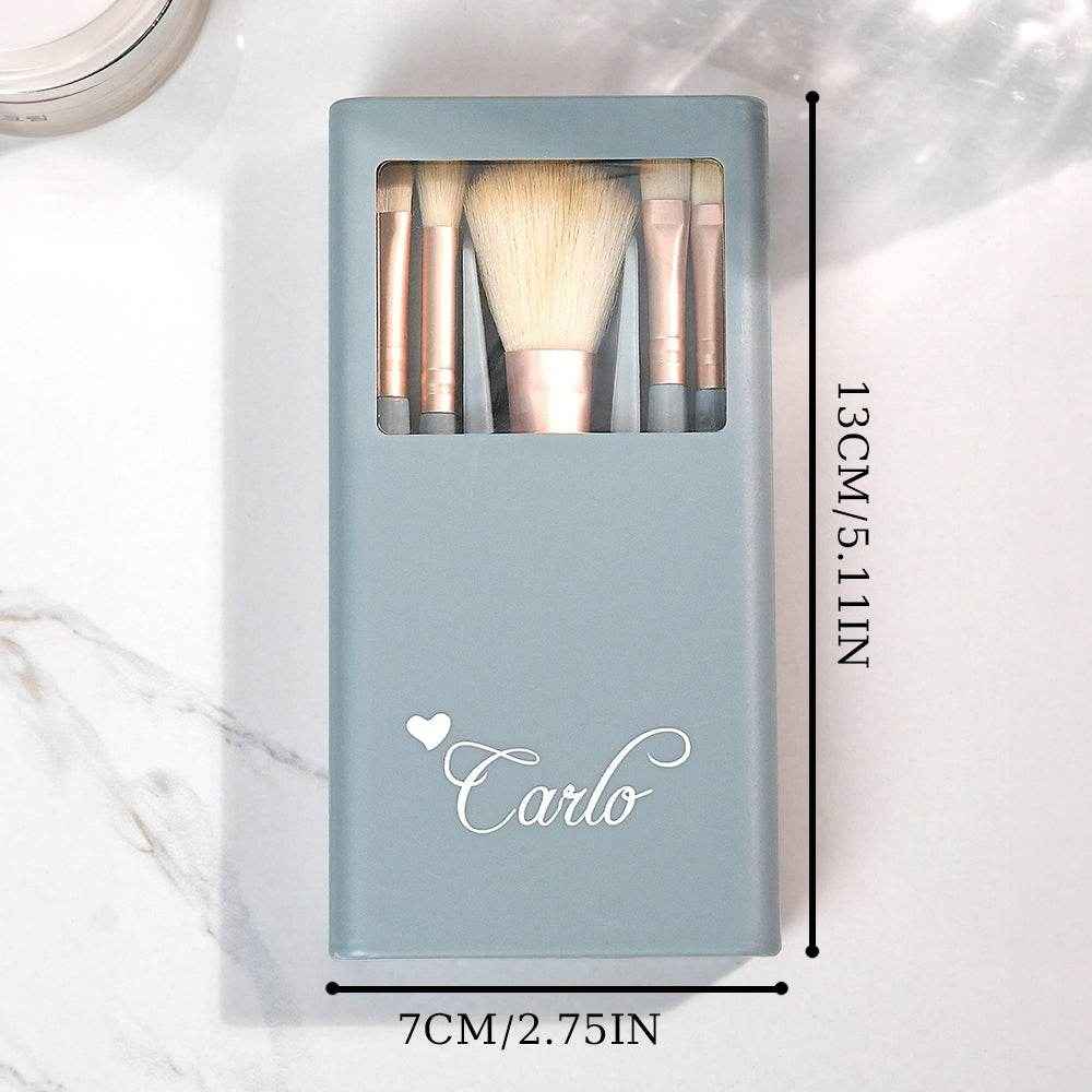 Personalized Engraved Makeup Brush Set – Custom Beauty Gift for Her - Customise Now