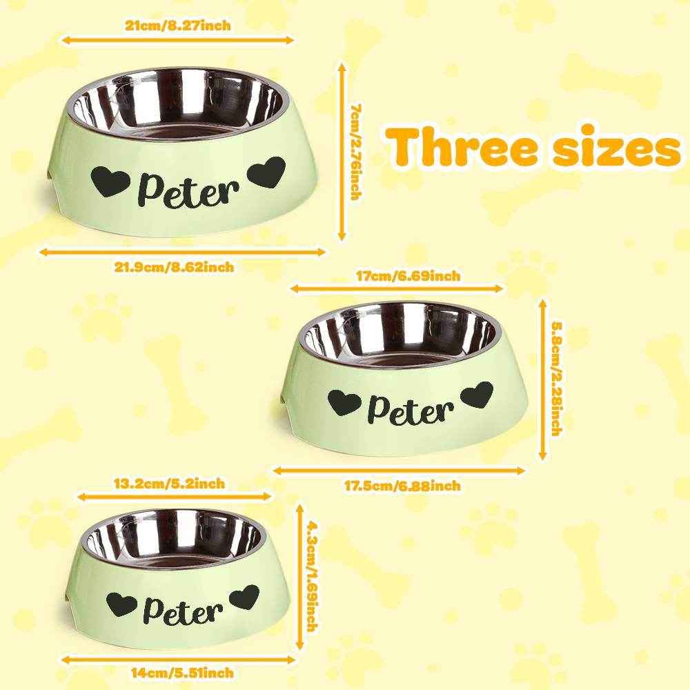 Personalized Pet Water Bowl – Custom Stainless Steel Feeding Dish for Pets - Customise Now