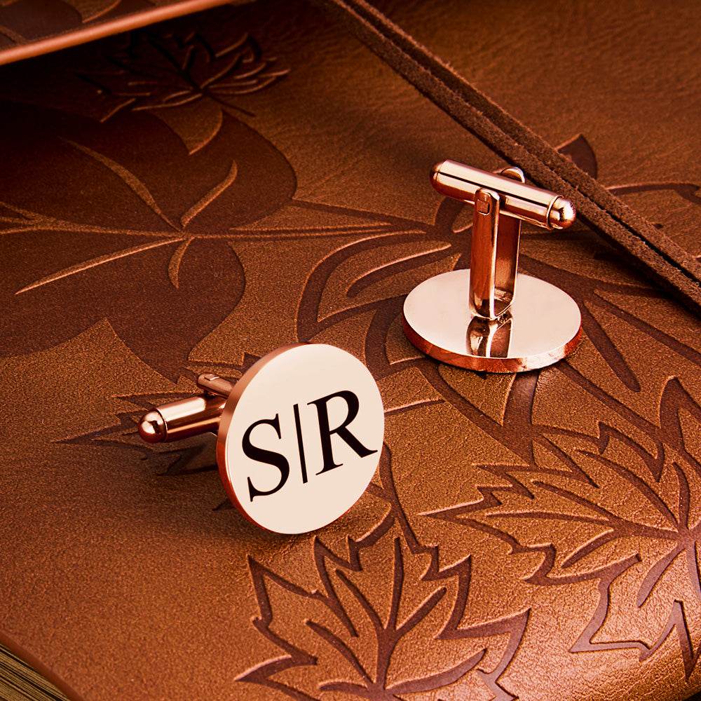 Personalized Engraved Tie Clip and Cufflinks Set – Custom Gift with Wooden Box - Customise Now