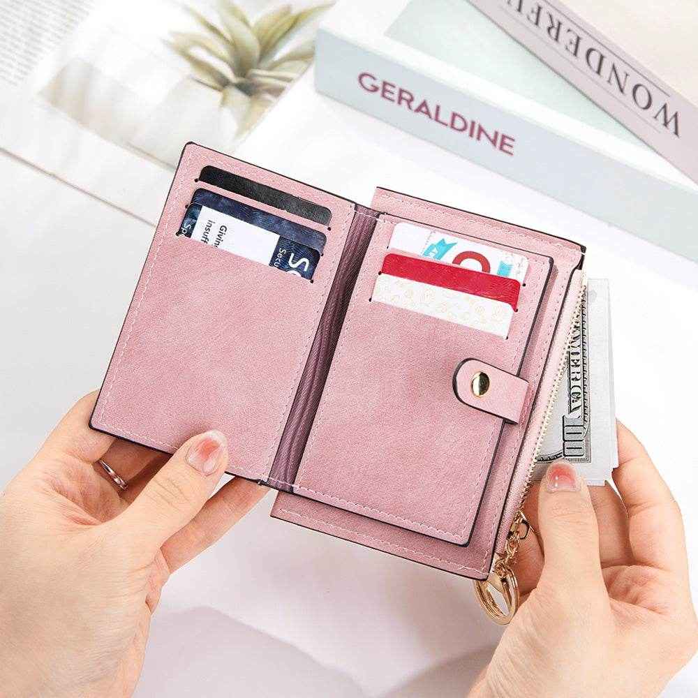 Zodiac Birth Flower Purse – Custom Name Engraved PU Leather Wallet - Customise Now