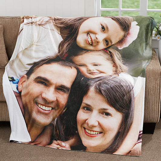 Personalized Picture Blanket – 100% Custom Photo Fleece Throw Blanket