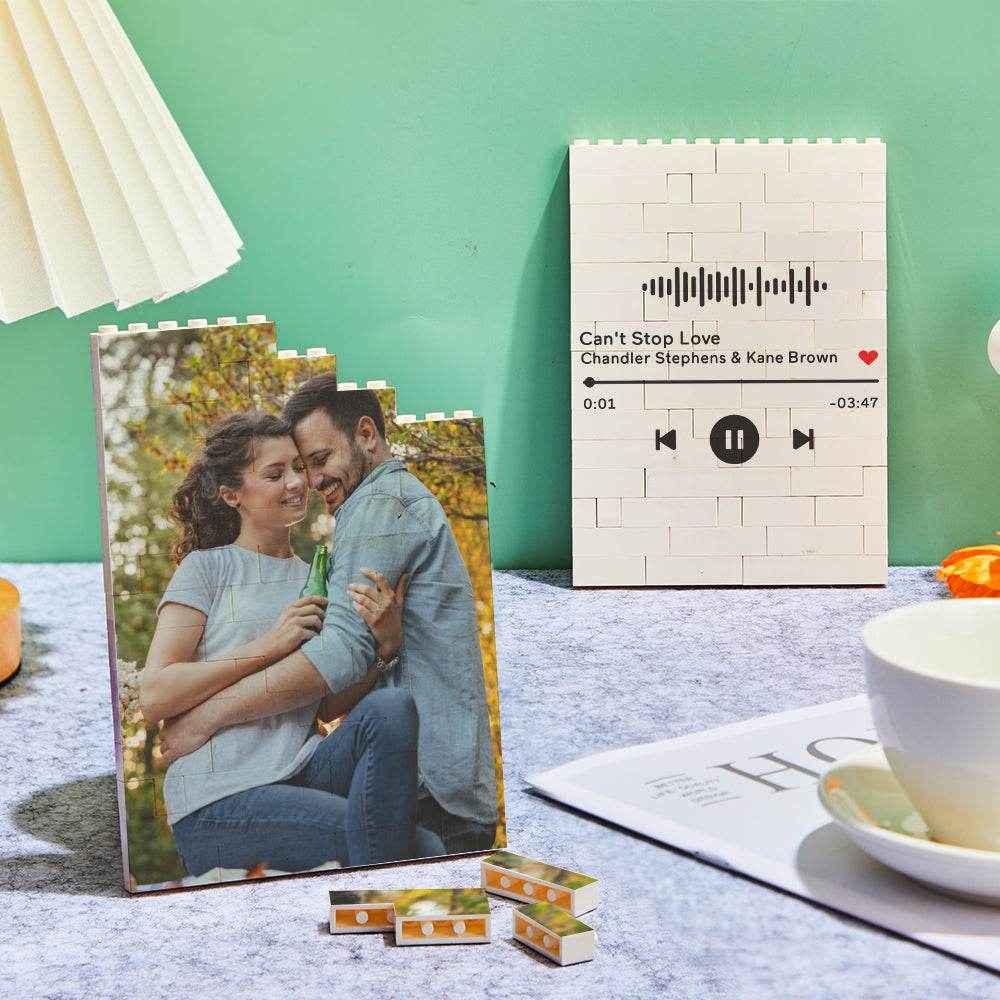 Personalized Vertical Rectangle Photo Brick – Custom Building Block Gift - Customise Now