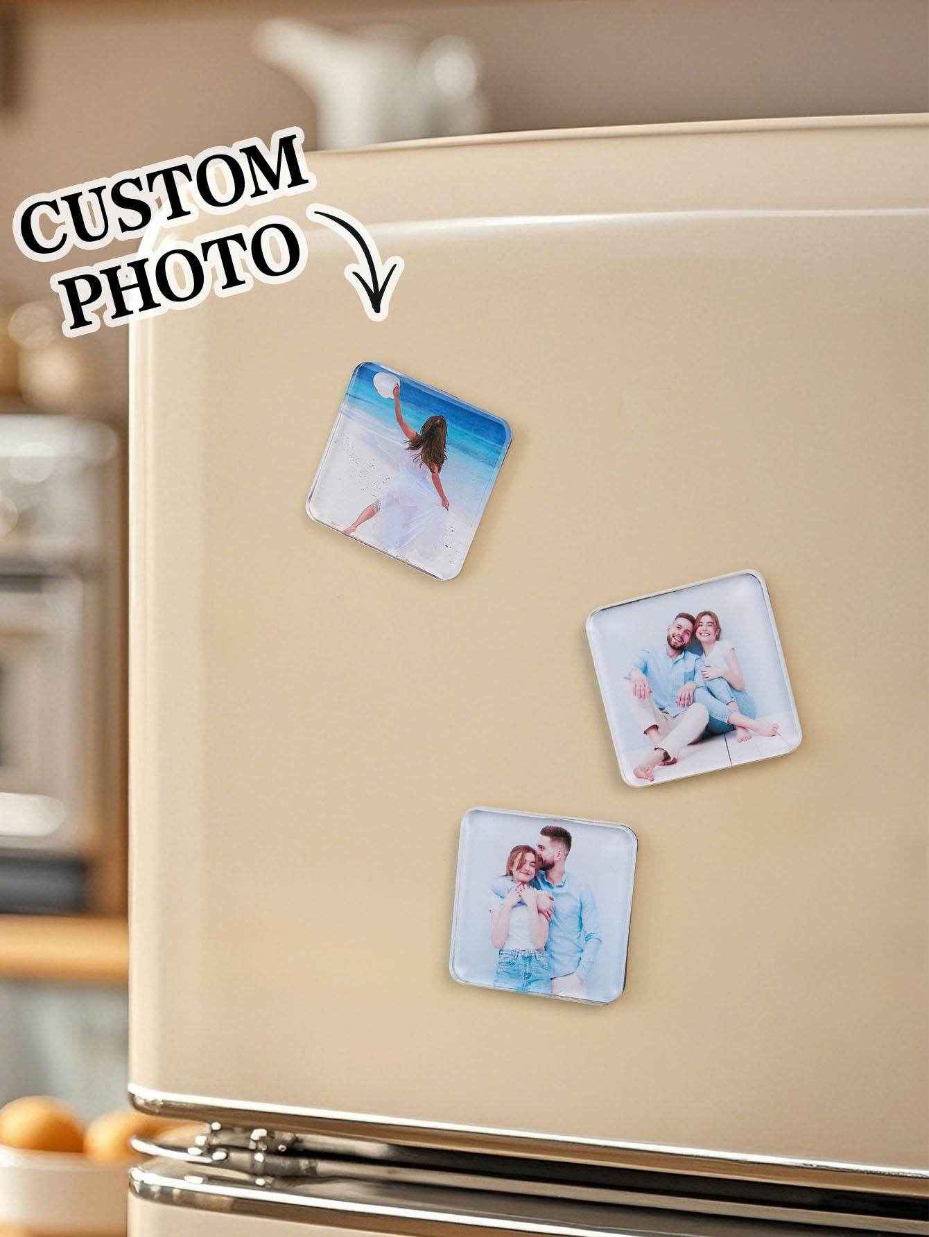 Personalized Fridge Magnets – Custom Acrylic Photo Squares - Customise Now