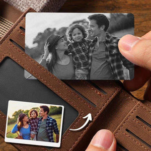 Personalized Wallet Photo Card – Custom Black & White Picture Insert - Customise Now