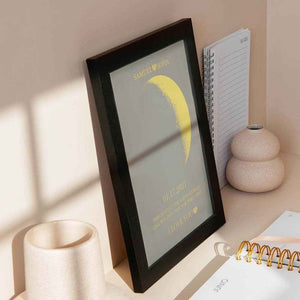 Personalized Moon Phase Framed Print – Custom Night Sky Wall Decor - Customise Now