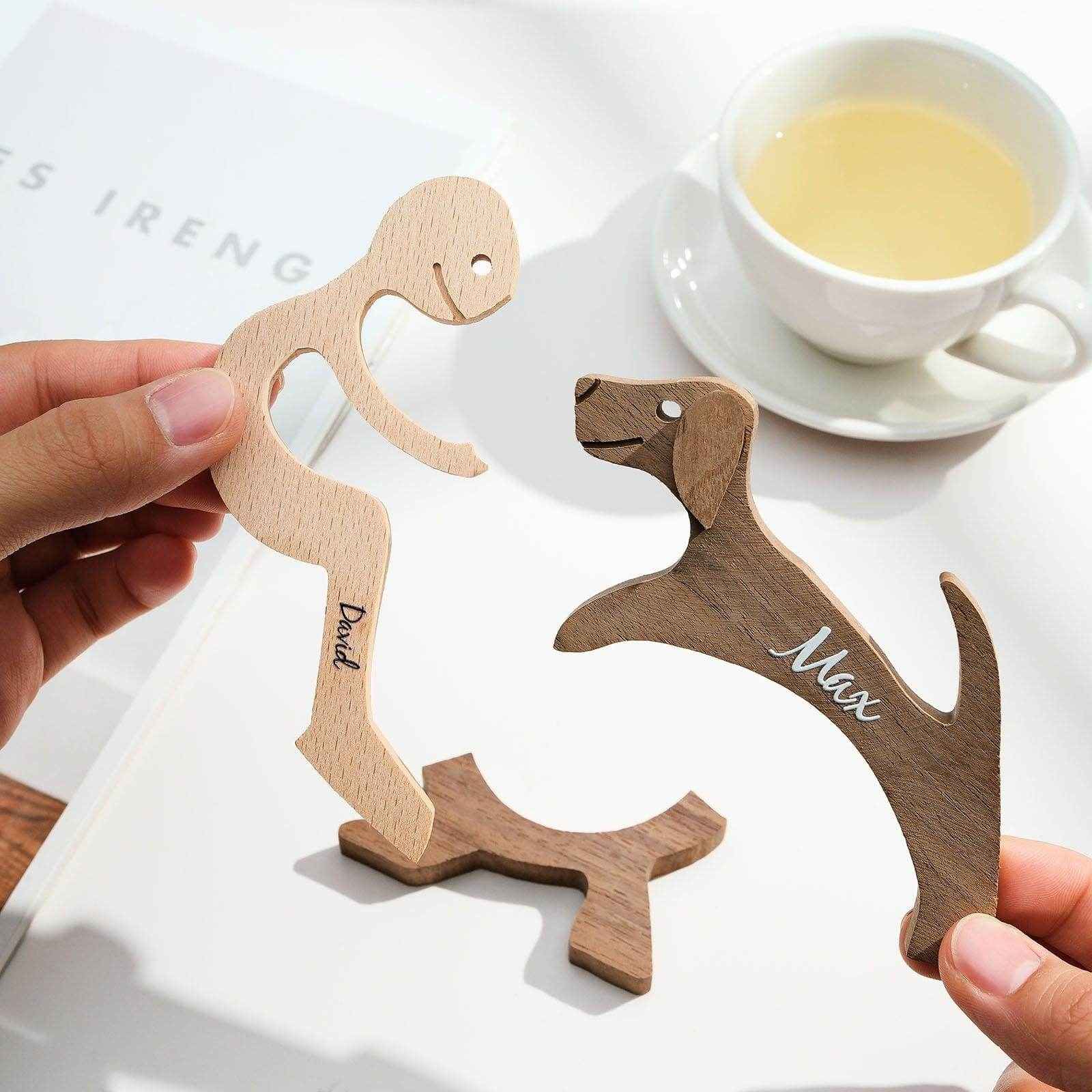 Custom Pet & Owner Name Wooden Blocks – Table Decor Gift - Customise Now