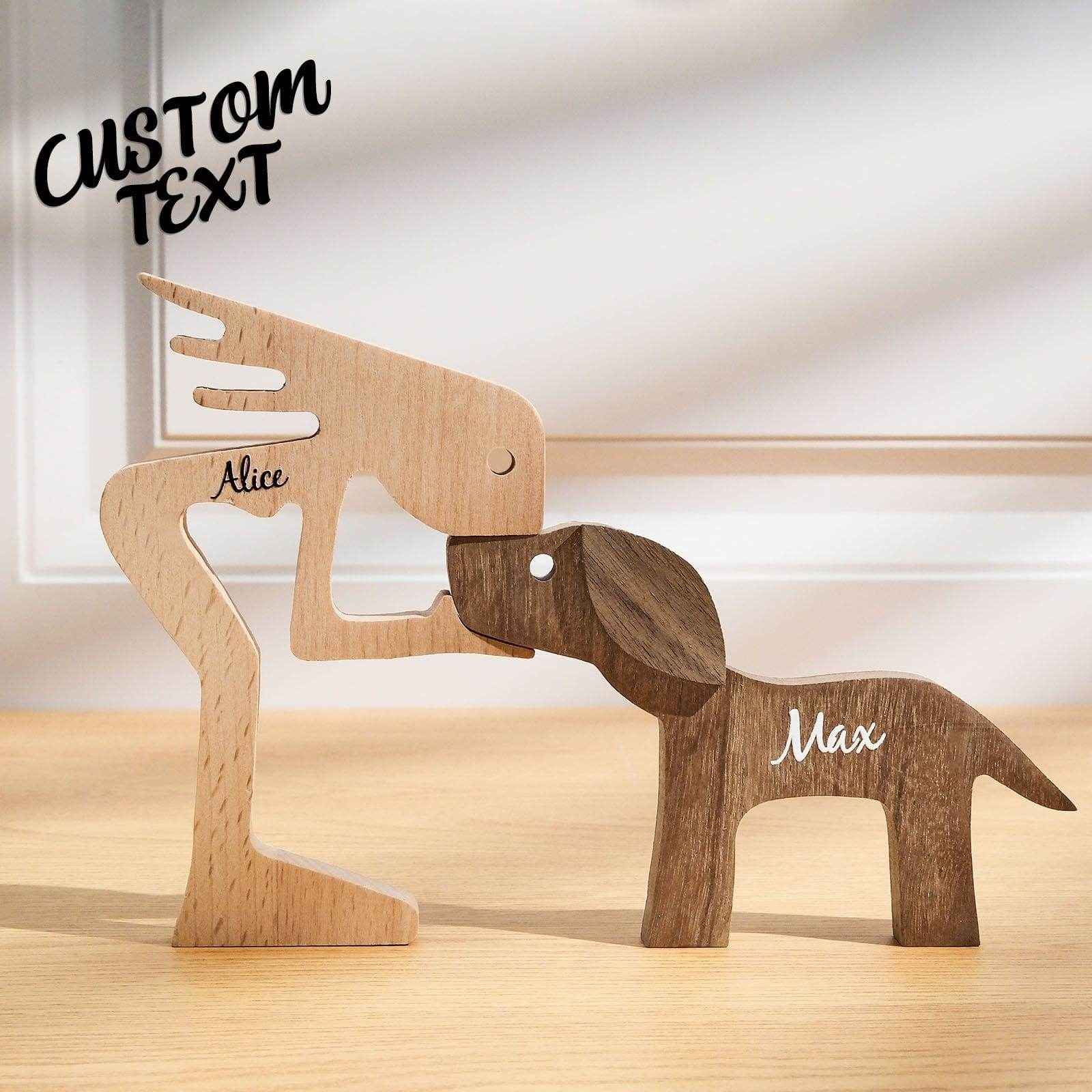 Custom Pet & Owner Name Wooden Blocks – Table Decor Gift - Customise Now