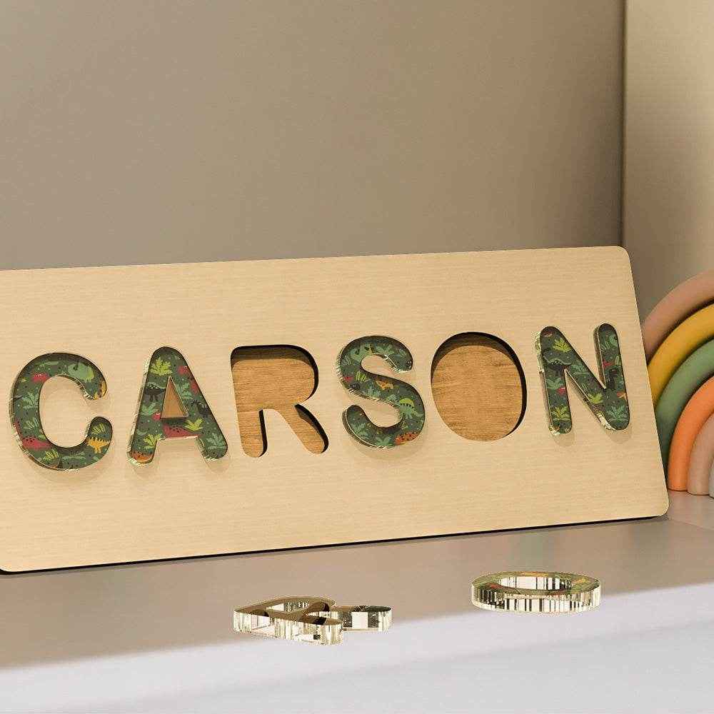 Custom Acrylic Name Puzzle – Personalized Montessori Toy Gift for Babies - Customise Now