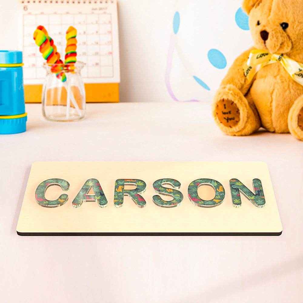Custom Acrylic Name Puzzle – Personalized Montessori Toy Gift for Babies - Customise Now