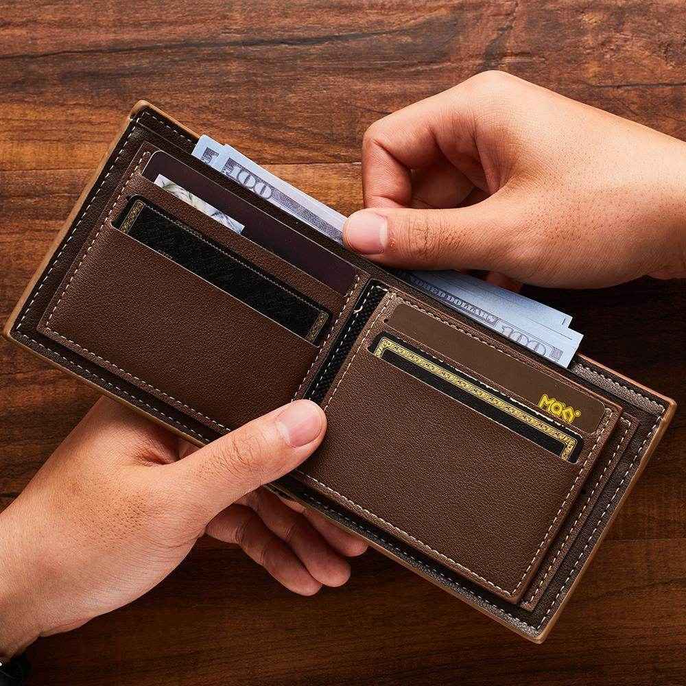 Personalized Men’s Wallet – Custom Leather Wallet with Engraved Photo - Customise Now