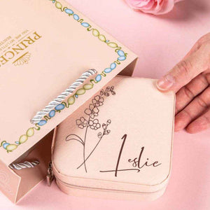 Personalized Birth Flower Jewelry Box – Custom Jewelry Organizer & Storage Gift for Her - Customise Now