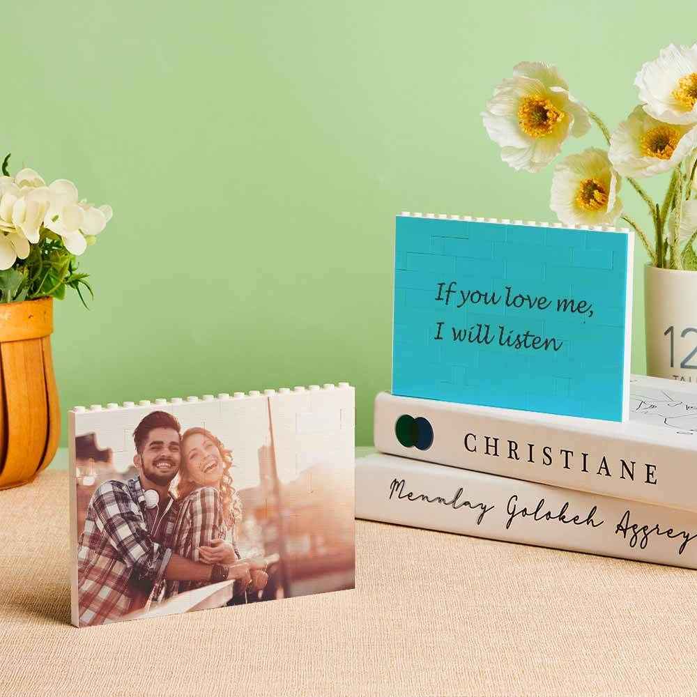 Personalized Horizontal Rectangle Photo Brick – Custom Building Block Gift - Customise Now