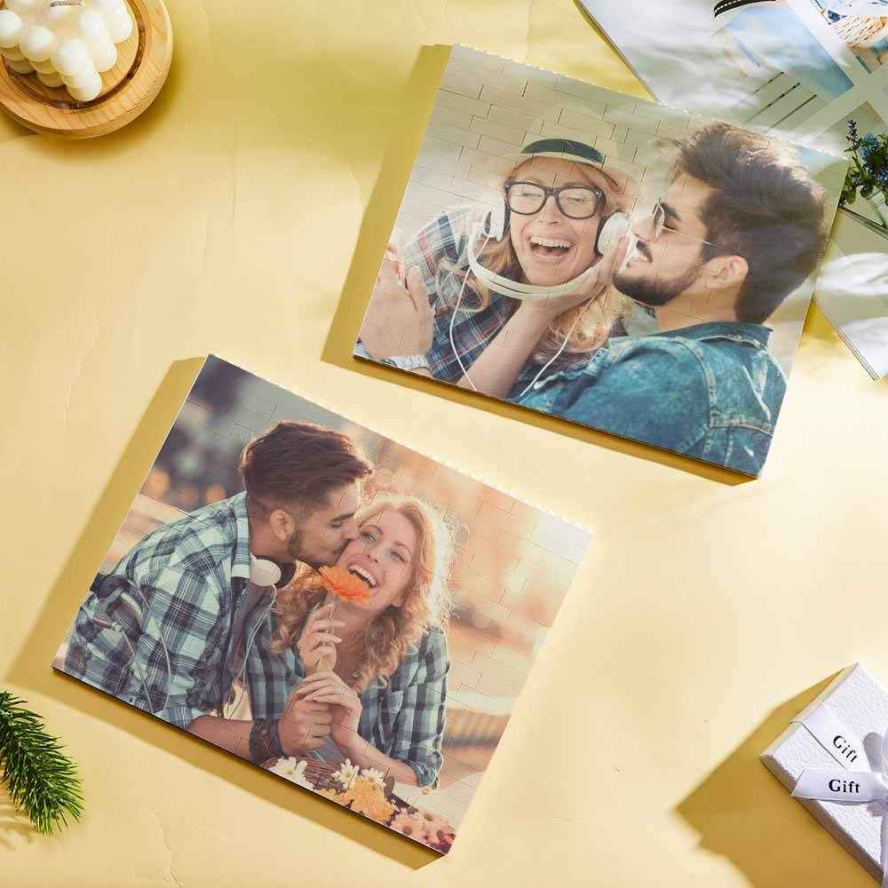 Personalized Horizontal Rectangle Photo Brick – Custom Building Block Gift - Customise Now