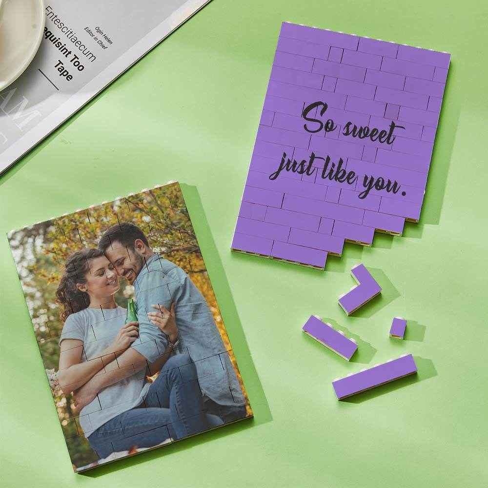 Personalized Vertical Rectangle Photo Brick – Custom Building Block Gift - Customise Now