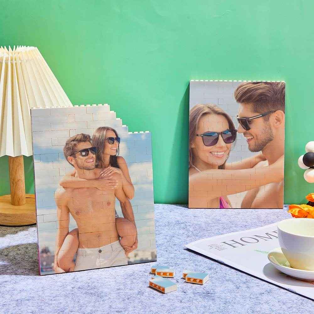 Personalized Vertical Rectangle Photo Brick – Custom Building Block Gift - Customise Now