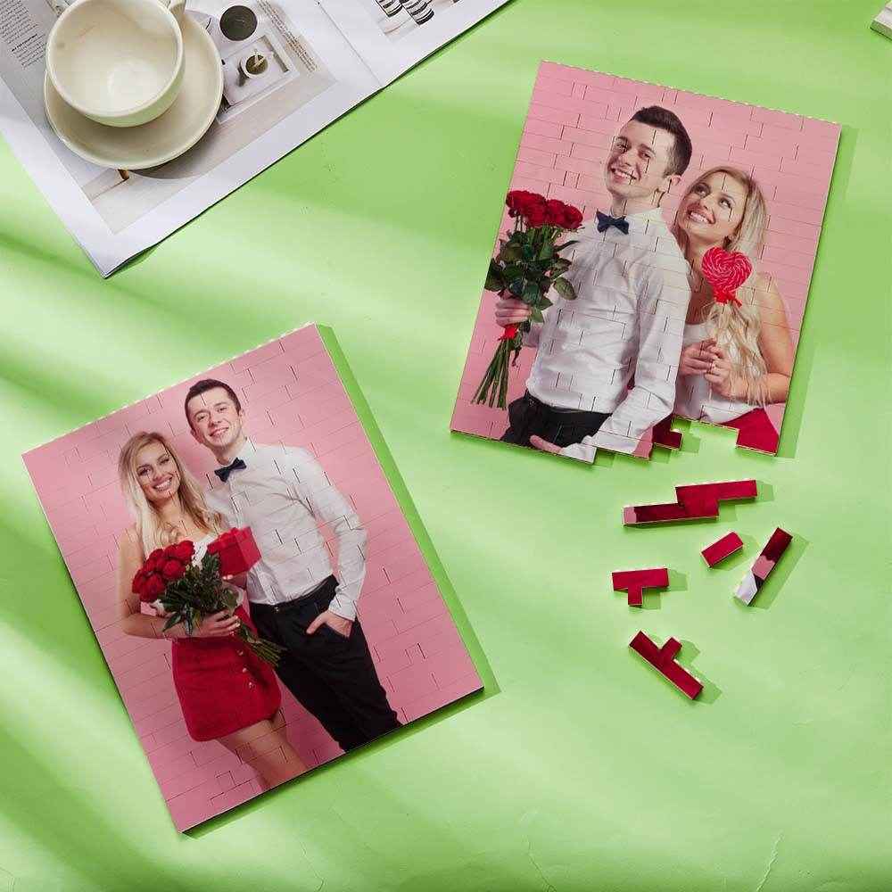 Personalized Vertical Rectangle Photo Brick – Custom Building Block Gift - Customise Now