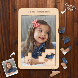Tetris-Shaped Custom Photo Puzzle – Personalized Wooden Frame Decor - Customise Now