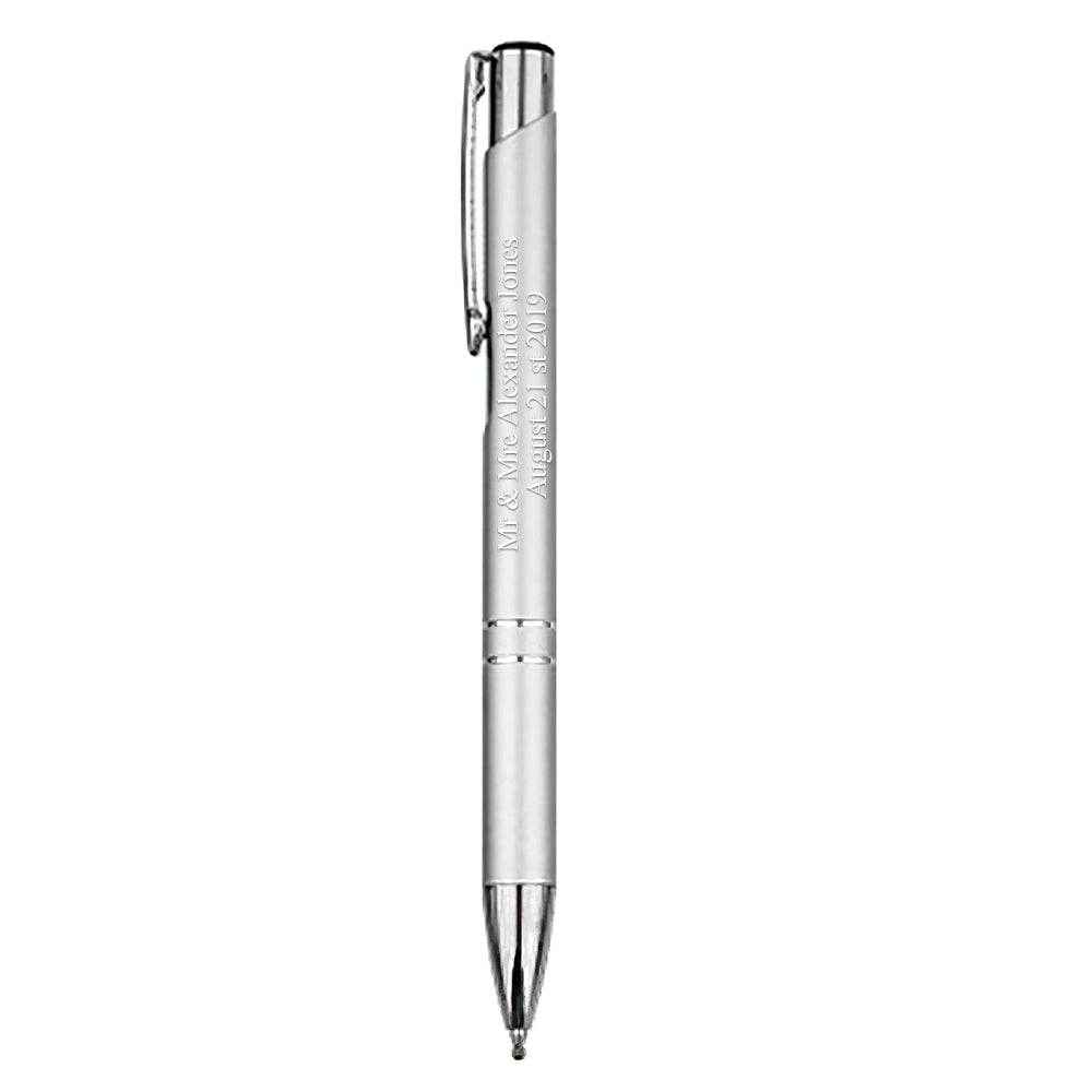 Personalized Metallic Name Pens – Set of 12 Custom Office Pens - Customise Now