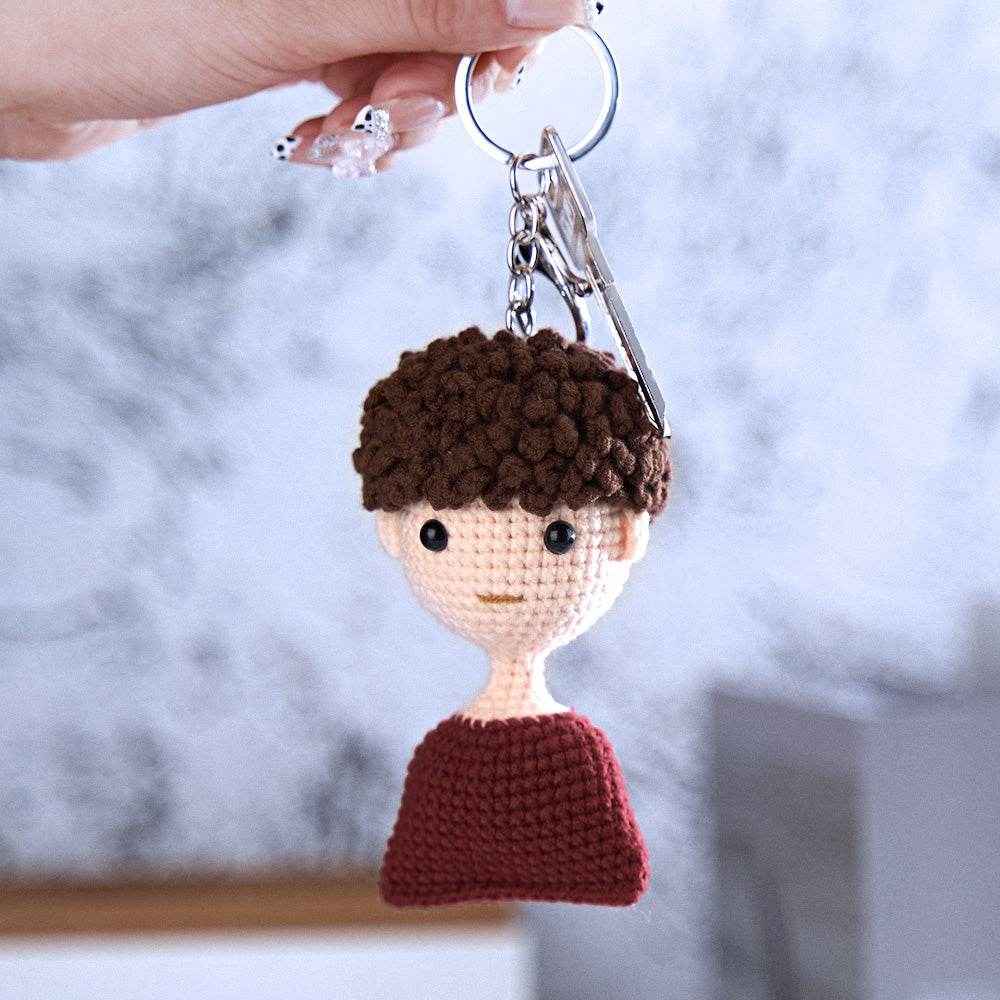Cute Custom Crochet Doll Keychain – Soft Mini Plush for Bags & Keys - Customise Now
