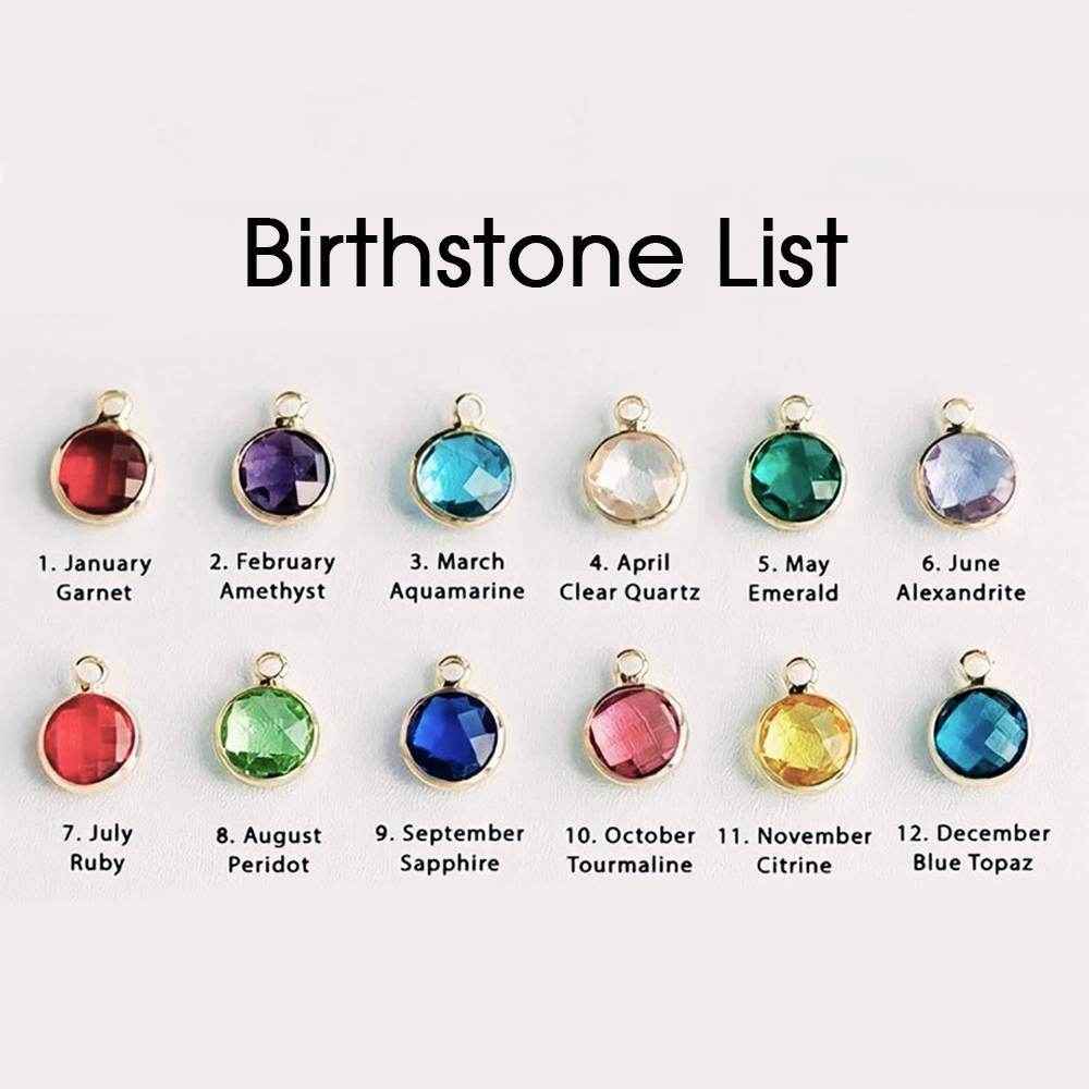 Personalized Birthstone Necklace – Custom Jewelry with 1–4 Stones - Customise Now
