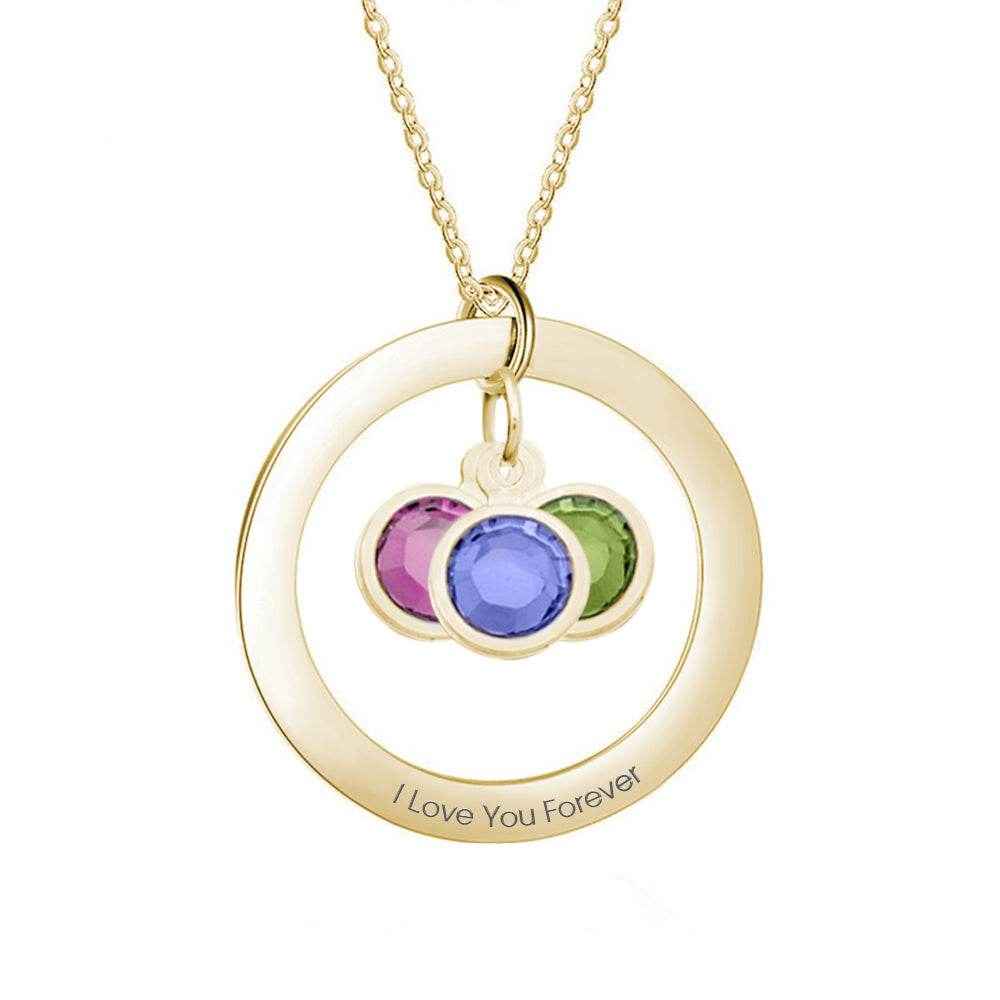 Personalized Birthstone Necklace – Custom Jewelry with 1–4 Stones - Customise Now
