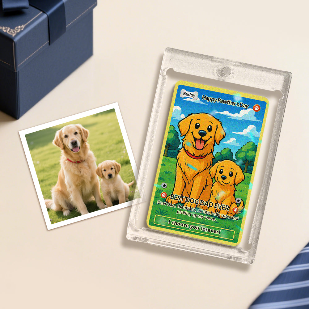 Custom Pet Pokémon Card – Personalized Photo & Text Poke Card Gift for Dog & Cat Lovers