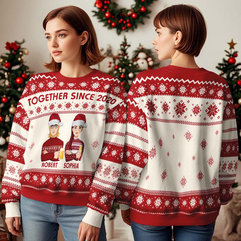 Personalized Ugly Sweater – Custom Cartoon Christmas Sweater Funny Gift