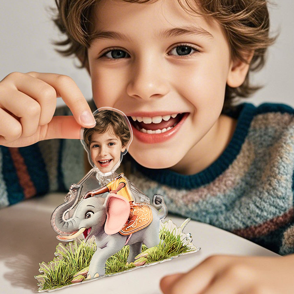 Personalized Face Kids & Animal Shaking Head Standee – Custom Acrylic Gift