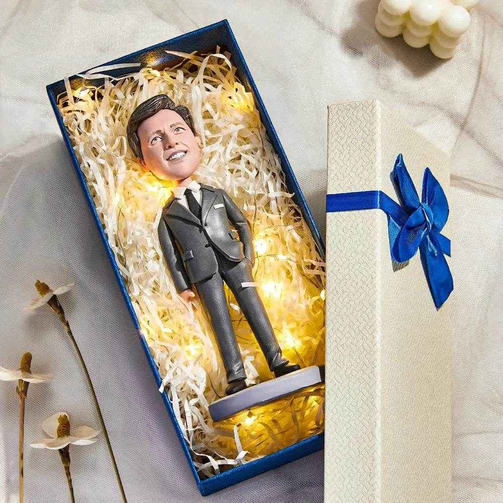 Customizable Bobblehead Figure – Engraved Text & Full Body Customization - Customise Now
